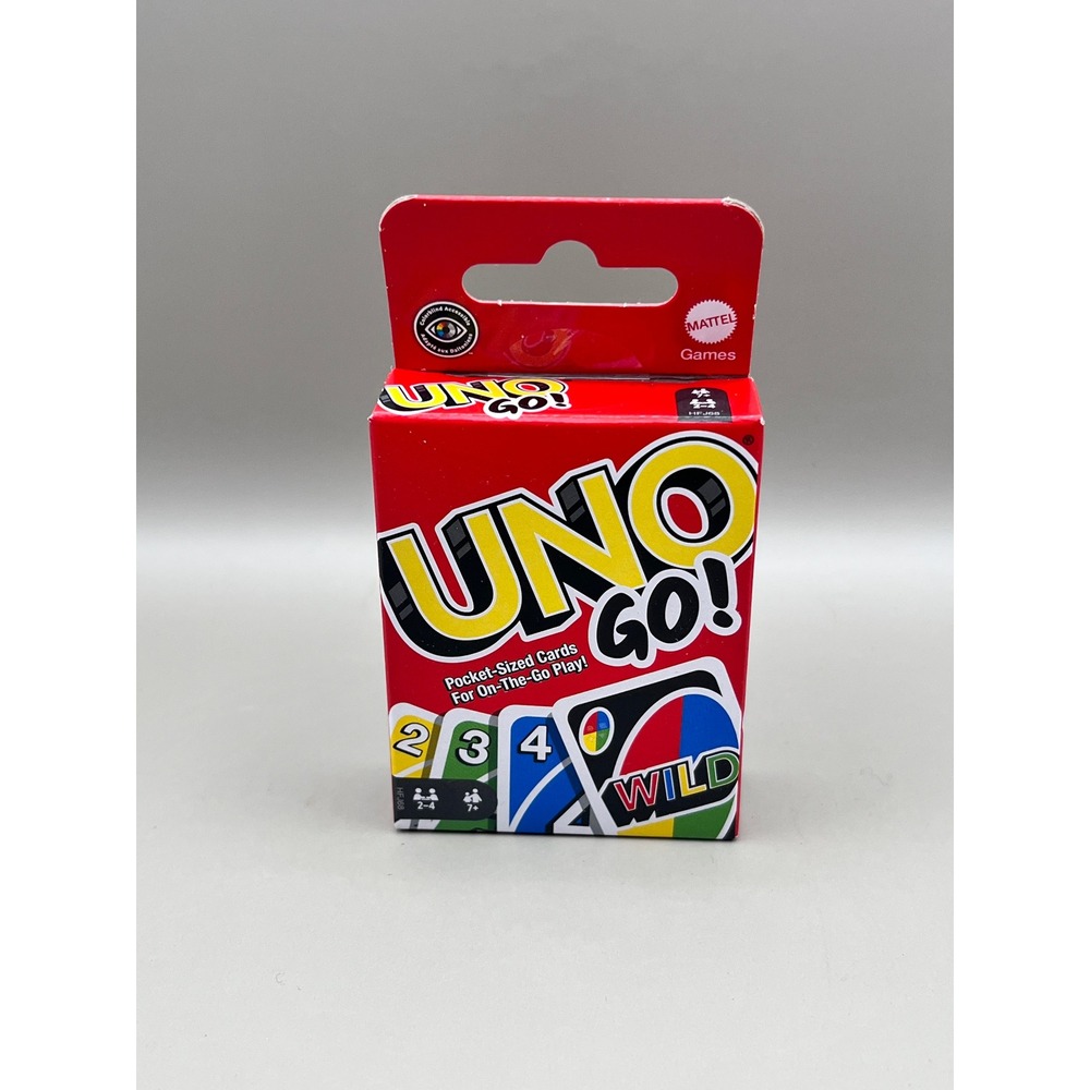 Mattel Uno Go! Pocket Sized Travel Card Game Mini Deck 2-4 Players New